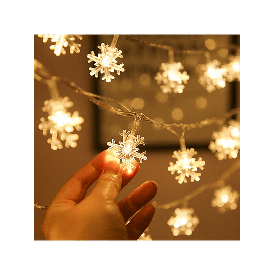 Luzes De Fio De Floco De Neve Com Bateria Para Decoração De Quarto E Festival, Decoração De Árvore De Natal E Ano Novo