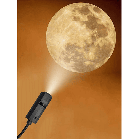 1peça Luz de projeção usb lua
