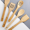 Conjunto de utensílios de cozinha de madeira 5 peças