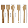 Conjunto de utensílios de cozinha de madeira 5 peças