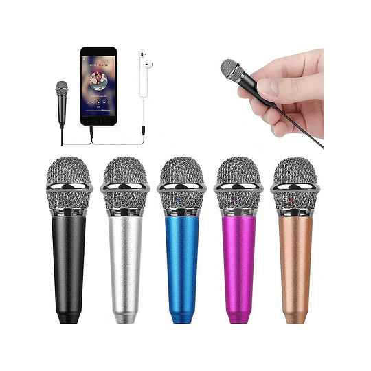 1 Peça Mini Microfone De Áudio De Discurso De Estúdio Estéreo Portátil De 3,5mm Para Telefone/notebook Acessórios De Mesa De Telefone