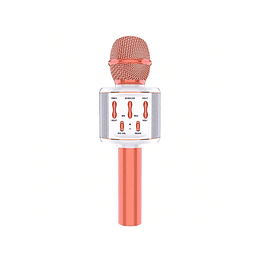 Microfone Sem Fio Com Luzes, Alto-falante, Microfone K-song De Capacitor Para Transmissão Ao Vivo