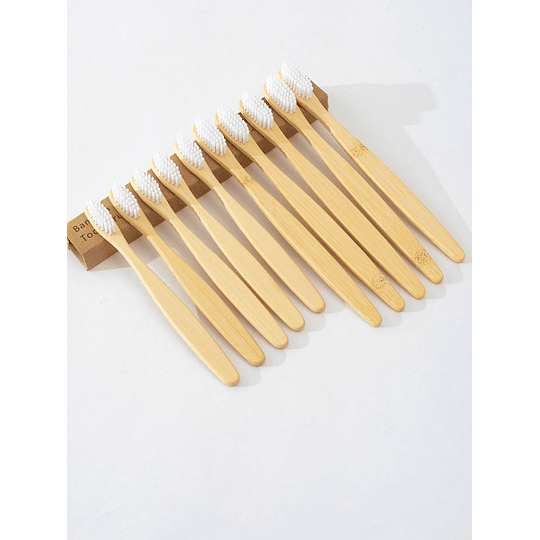 Portátil Bambu Escova Dental , 10 Peças Manual Carvão Cerda Macia Escova Dental , Adequado Para Homens , Mulheres E Crianças Diário Higiene Bucal