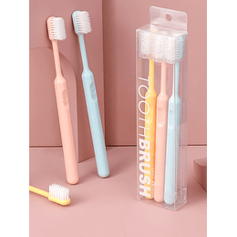 Limpeza Profunda Escova Dental , 3Peças Pp Suave Oral Ferramenta Manual Dente Pincéis Kit Com Caixa De Armazenamento Para Família Casal