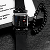 Relógio digital masculino retangular de 1 peça e pulseira de 1 peça