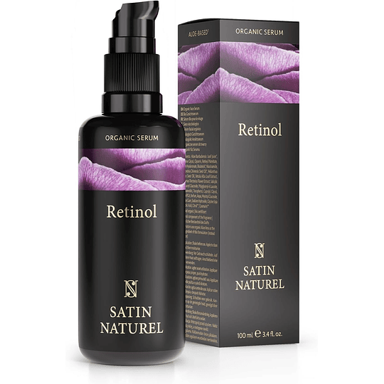 Sérum Facial Retinol Puro para o rosto - VEGAN 100ml - Antimanchas e Antirrugas - Contorno de Olhos e Rosto - Niancinamida + Ácido Hialurônico - Sistema de Liberação de 3-Retinol