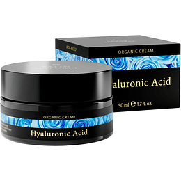 Creme Hidratante Facial Feminino - Ácido Hialurônico Orgânico Puro 100 ml - Vegano - Creme Firmador Antirrugas Feminino com Vitamina E - Creme Facial Feminino - Creme Hidratante Fa...