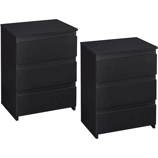 2 peças mesinhas de cabeceira com 3 gavetas 45x35x60,5cm mesinhas de cabeceira modernas para quarto mesa lateral de madeira para sala de estar branca