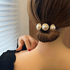 Dispositivo de alfinete de cabelo de pérola falsa feminina para inserção de cabeça, trança de cabelo feminino de volta e clipe de cabelo de cabeça Y2K