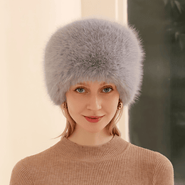 Faixa De Cabeça De Pelúcia Quente De Inverno, Grossa E À Prova De Frio, Com Imitação De Pele De Raposa, Aquecedores De Orelha Elegantes Estilo Cossaco Para Mulheres