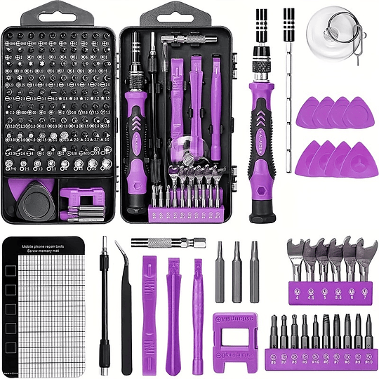 1pc 138 Em 1 Kit De Reparo DIY, Conjuntos De Chave De Fenda De Precisão Kit De Ferramentas De Chave De Fenda Adequado Para Reparos De IPhones, Tablets, Relógios, Câmeras Etc. Com M...