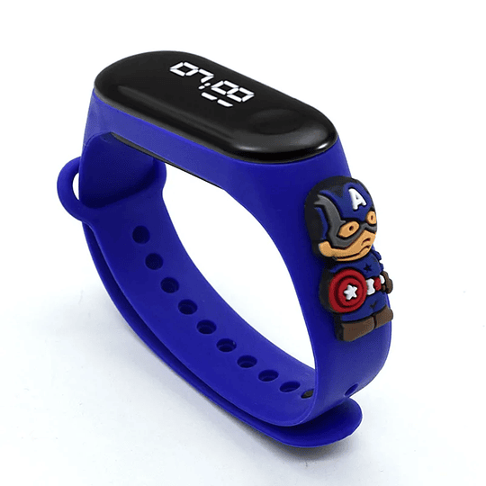 Relógio digital LED Disney-Marvel para criança, Homem-Aranha, Figura do Homem de Ferro, Homem-Aranha para criança, Toque desportivo, Eletrônico, Impermeável, Presente