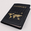 Porta-passaporte bronzeador para viagens com padrão de crocodilo