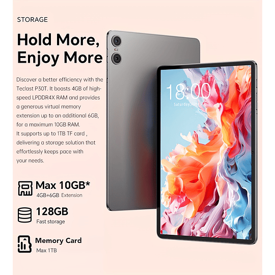 Teclast P30T Tablet 2020 mais recente Android 14 10,1 polegadas, 4 GB de RAM + 128 GB de ROM com 1 TB de expansão Tablet PC, tablets 2 em 1 com teclado, capa Teclast, película protectora, rato sem fio