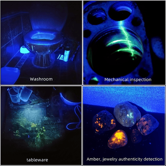 9 LED de luz ultravioleta 395-400nm Lanterna LED UV, mini tocha para curar a identificação de minério de dinheiro Detector de alimentos mofados, manchas de animais de estimação domésticos Ver