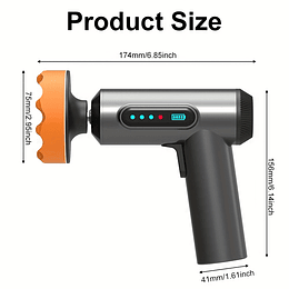 Máquina de polimento de automóveis sem fios, kit de polimento de buffer de automóvel, carregamento usb, visor digital para detalhe/depilação de automóveis domésticos