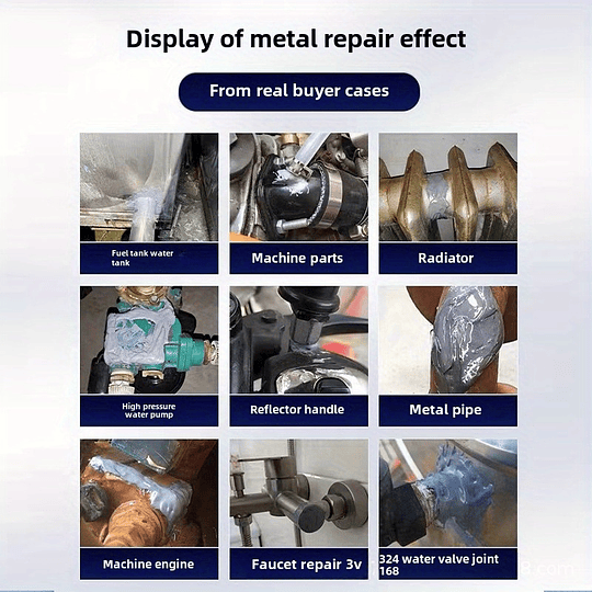 Cola de reparação de metal de alta resistência, cola de reparação mágica, soldadura resistente a altas temperaturas ab super cola metal ferro cimento moagem perfuração fundição tanque de enchimento, c