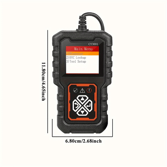 Ferramenta de diagnóstico de carro obdii 2024, leitor de código de falha do motor, modo can, 6 idiomas, fluxo de dados e pesquisa dtc, alimentado por usb