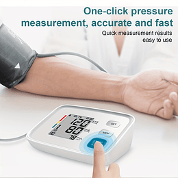 Monitor doméstico de pressão arterial com manguito de pressão arterial de 8,7-17 polegadas Manguito BP Máquina automática de pressão arterial digital com manguito de braço superior (pilhas não incluíd