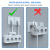 Gama de alimentação de interruptor independente multifuncional, com quatro tomadas UE (220-250V/16A) Três portas USB 1 tipo C, cabo de extensão, adequado para escritório, cozinha, sala de estar e viag