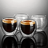 6 peças de canecas de café expresso de vidro de 2,7 onças, copos isolados de parede dupla, conjunto de copos para chá, café, café com leite, café, leite, transparente para restaurante Eid Al-Adha Muba