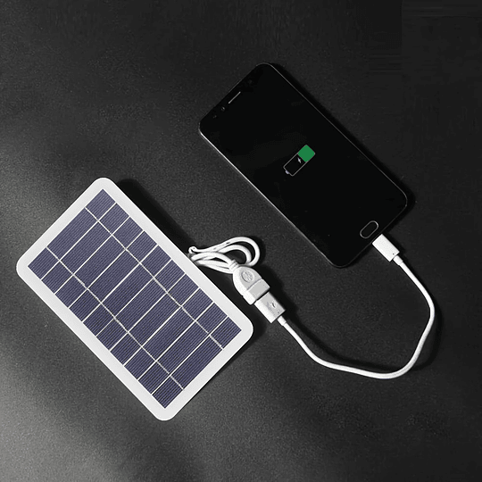 Carregador solar portátil à prova de água com USB - 2W, carga segura para bancos de energia e telefones, ideal para campismo ao ar livre e uso doméstico