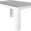 Mesa de sala de jantar extensível, mesa de sala de estar ou cozinha, acabamento em cor branca Artik, modelo Kendra, medidas: 140 - 190 cm (comprimento) x 90 cm (largura) x 78 cm (a...