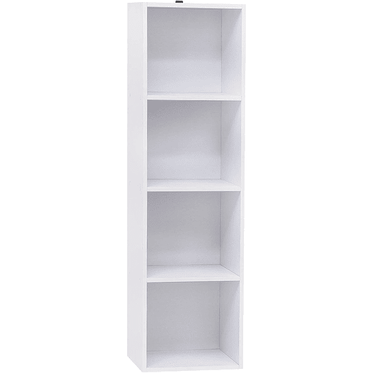 Prateleiras de livros com 4 cubos compartimentos, prateleiras de coluna alta, prateleiras de chão para exposição, livraria para escritório, quarto e estudo juvenil, 30 x 24 x 106 c...