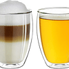 Canecas de cappuccino de parede dupla 250 ml DG-Hoch, copo térmico grande de parede dupla de vidro borosilicato, copos de café, chá, latte macchiato 03: 6 x 250 ml 6 peças (emb...