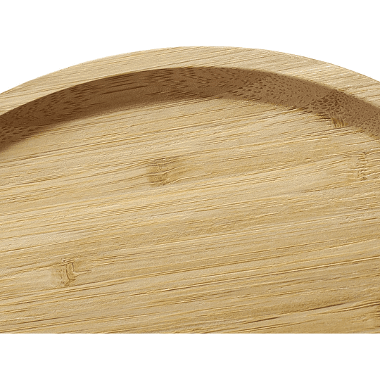 Bandeja de bambu, bandeja de madeira redonda para server, fonte de bambu para server, fruta, pão, prato de salada, mesa para servir charcutarias (25 cm)