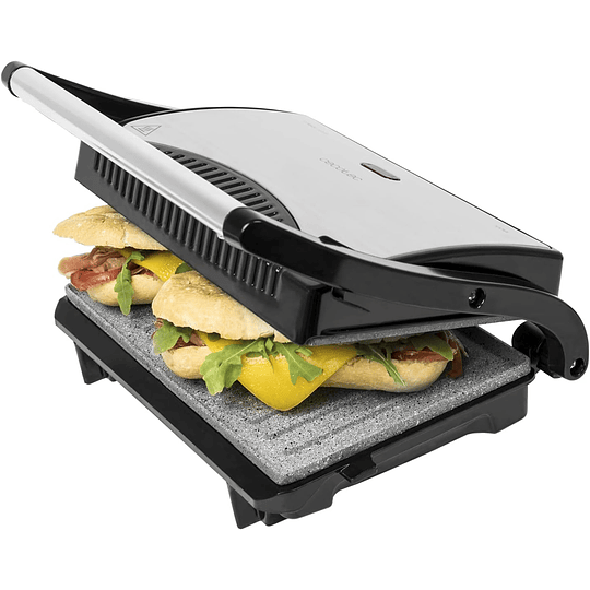 RocknGrill Grelha elétrica com revestimento antiaderente RockStone