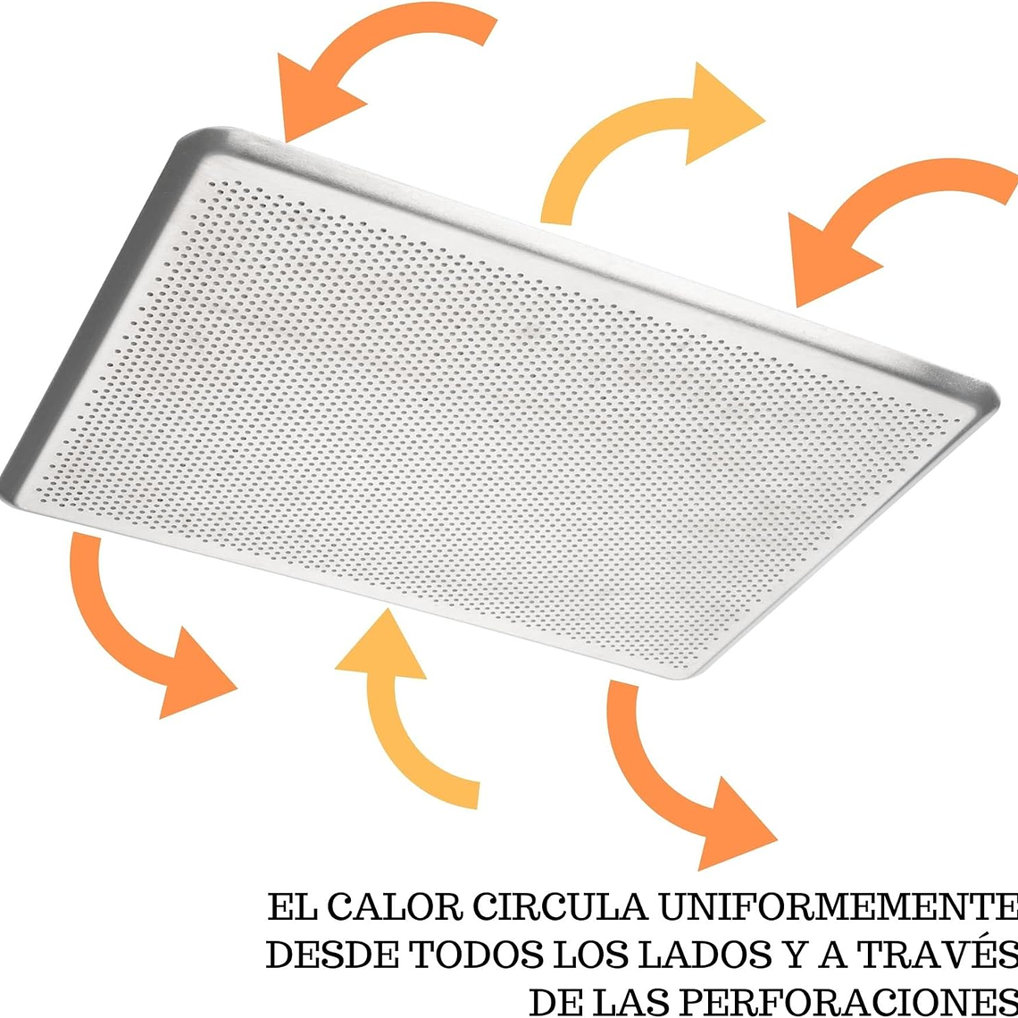 Bandeja Profesional de Aluminio Microperforado Fermentación y Cocción 3