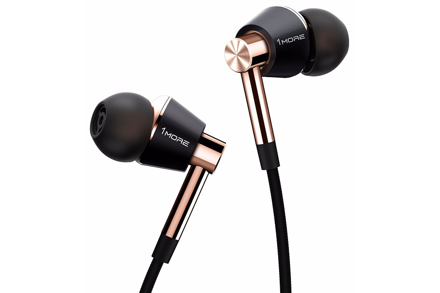 1More Triple Driver Earphone Mic In-Ear (Black & Gold) with Remote