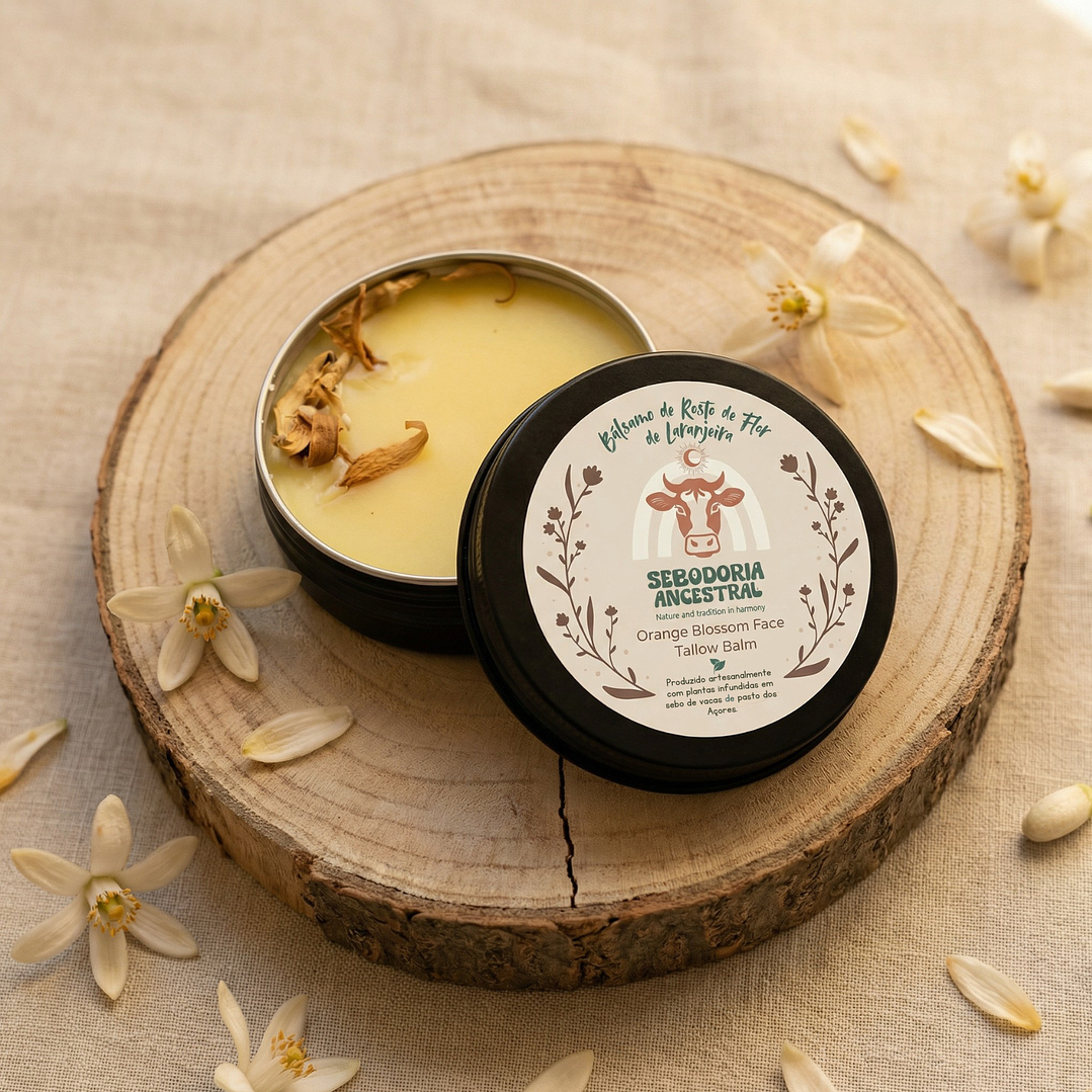 Bálsamo de Rosto de Sebo Bovino & Flor de Laranjeira 1