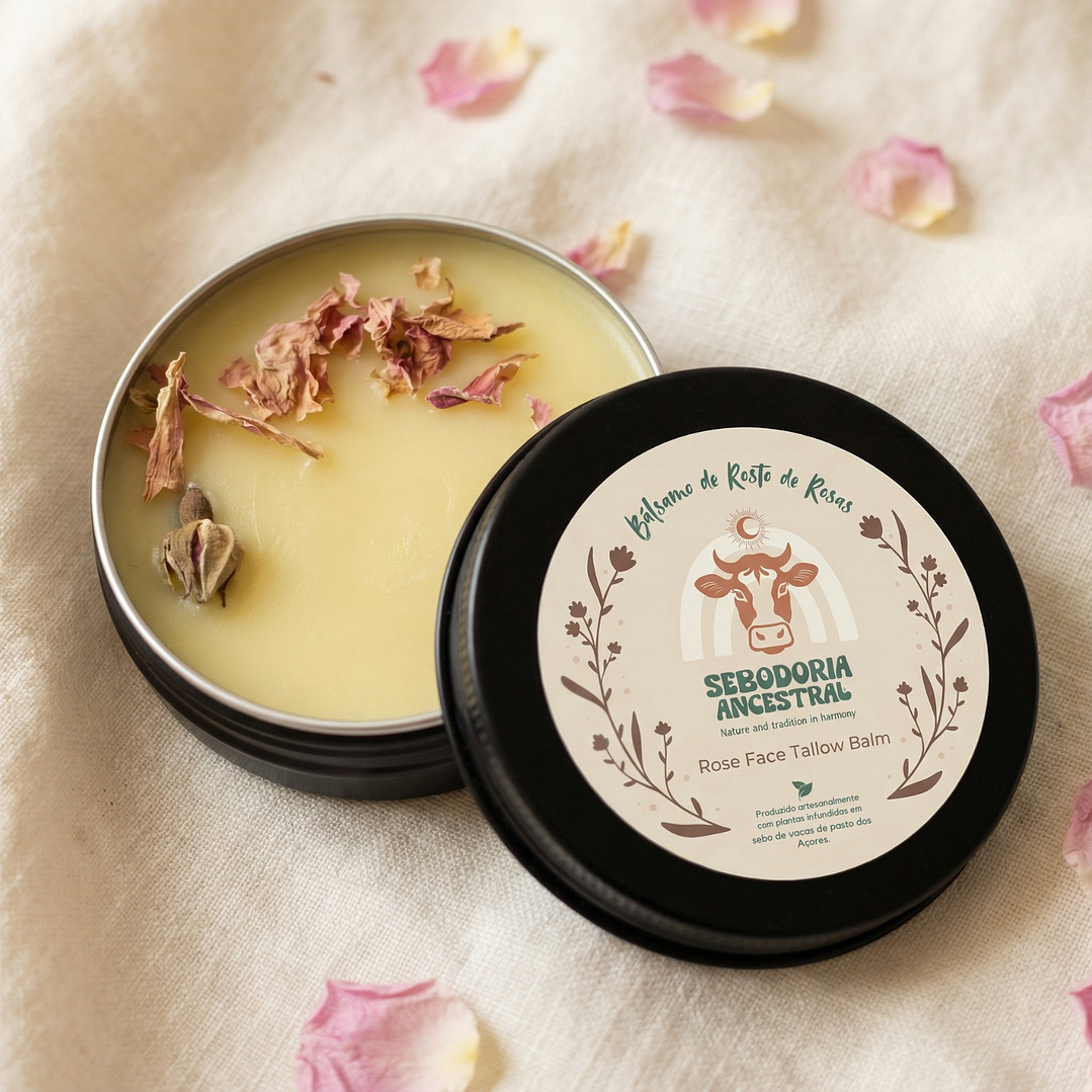 Bálsamo de Rosto de Sebo Bovino & Rosa Damascena 1