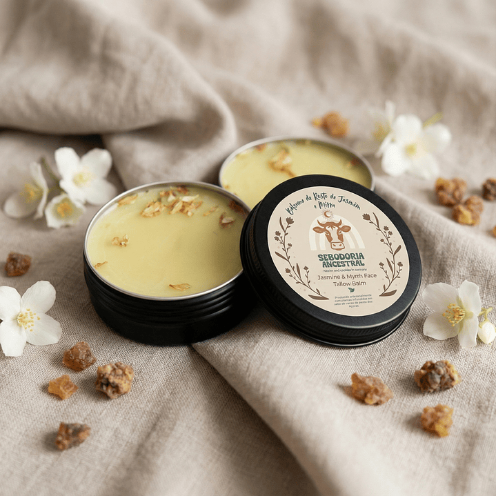 Bálsamo de Rosto de Sebo Bovino & Jasmim e Mirra 1