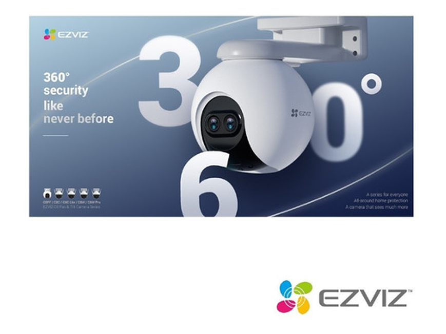 Camara Ip Ptz Ezviz C8pf 360º 2mp Doble Lente Audio Ai Ir30m 3