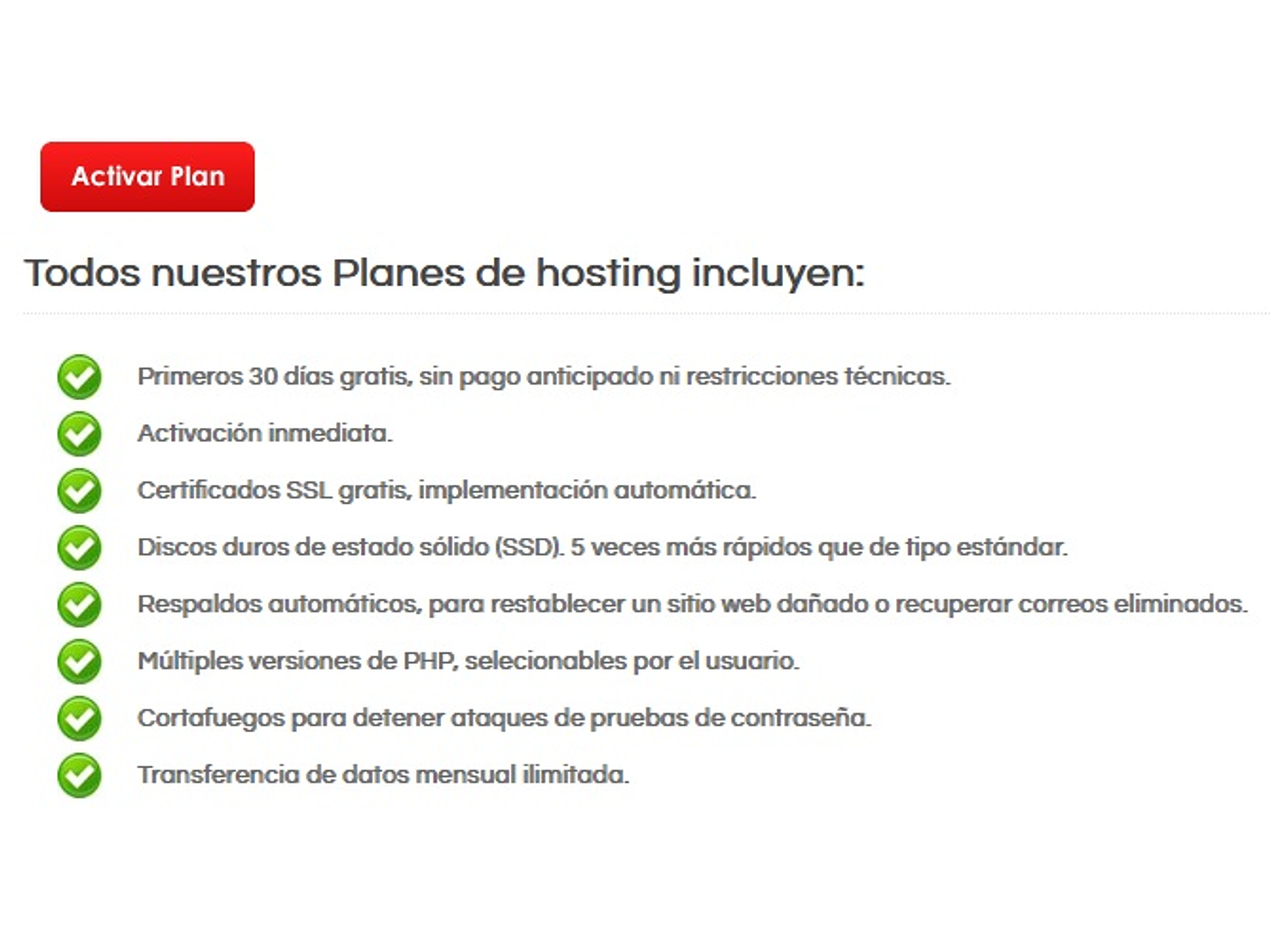 Plan Hosting 1