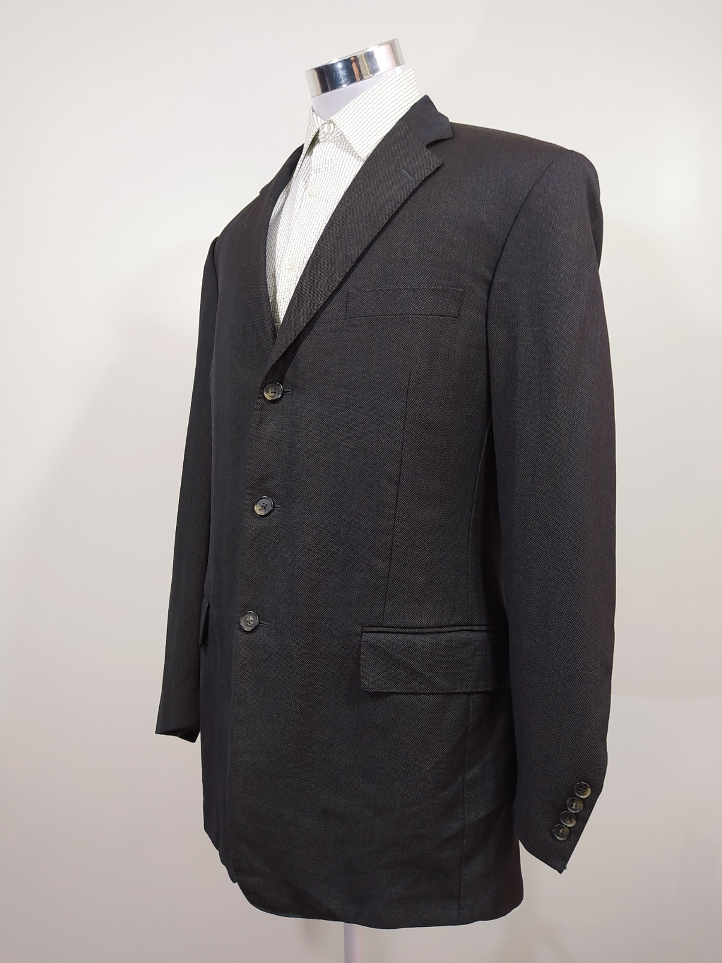 JP Tilford – Blazer 100% Lana Super 100 (Talla L) – Café muy oscuro 1