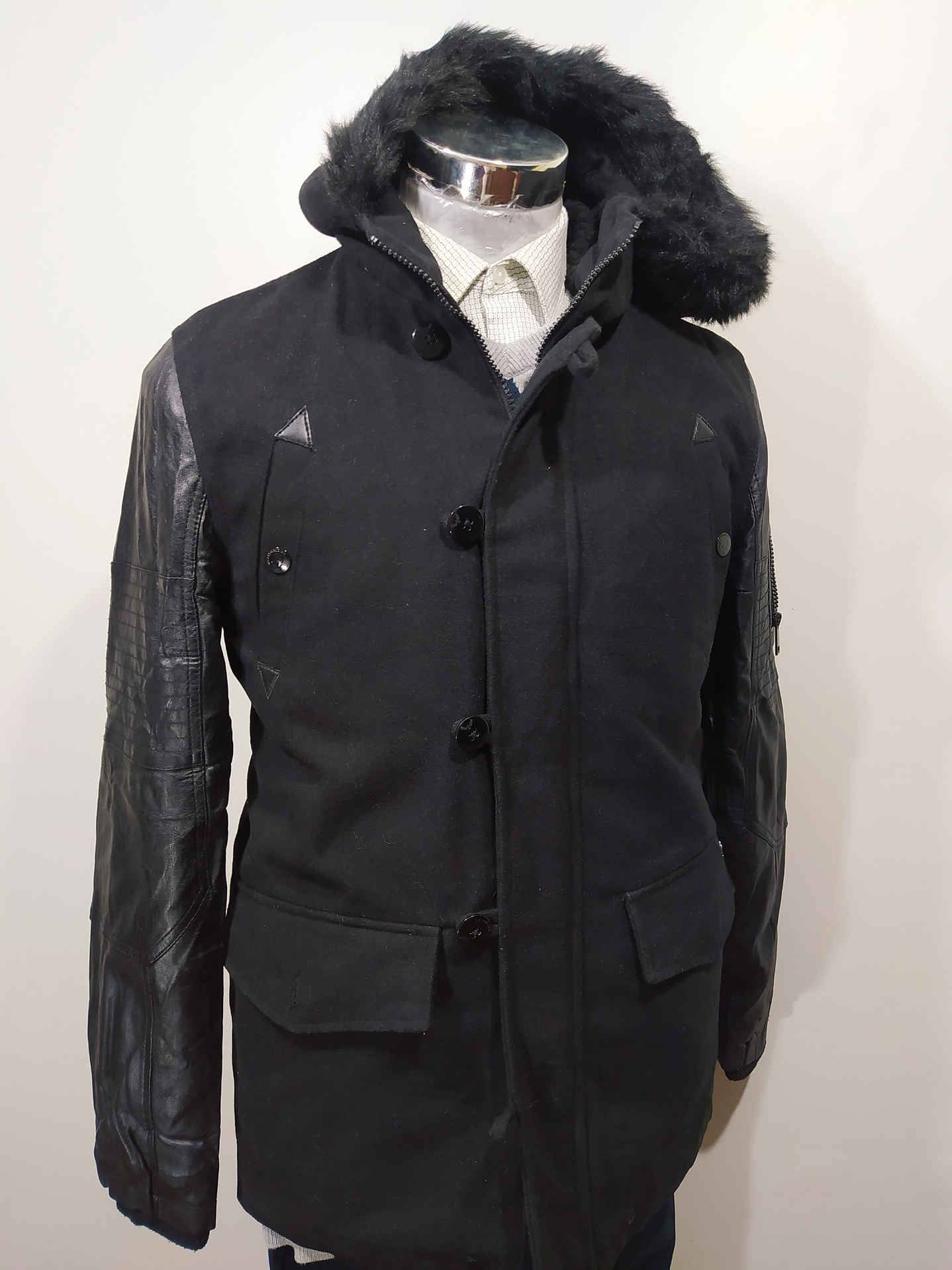 Abrigo lana hombre TALLA M Brave Soul Chaqueta Parka AA12 2