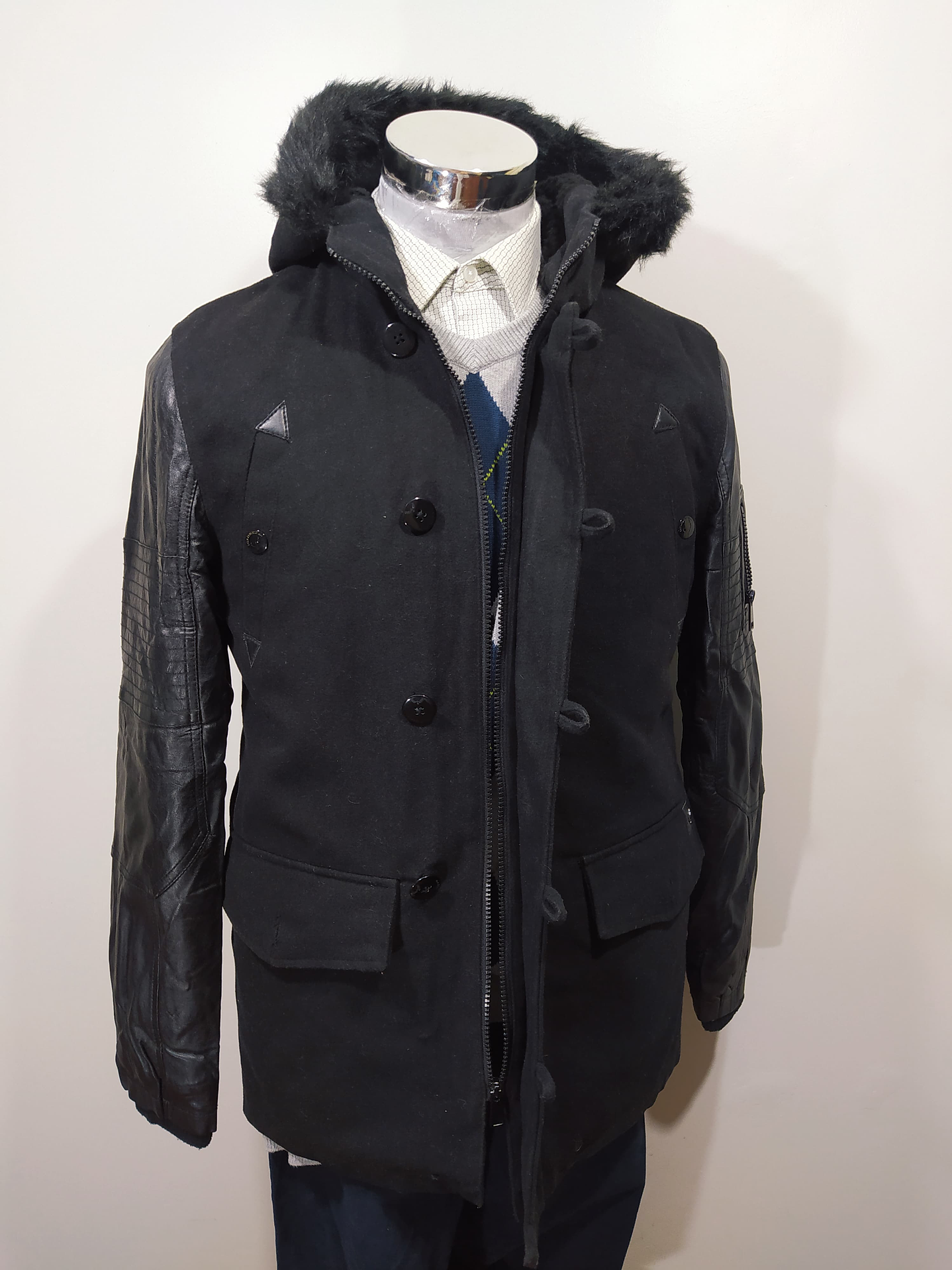 Abrigo lana hombre TALLA M Brave Soul Chaqueta Parka AA12 1