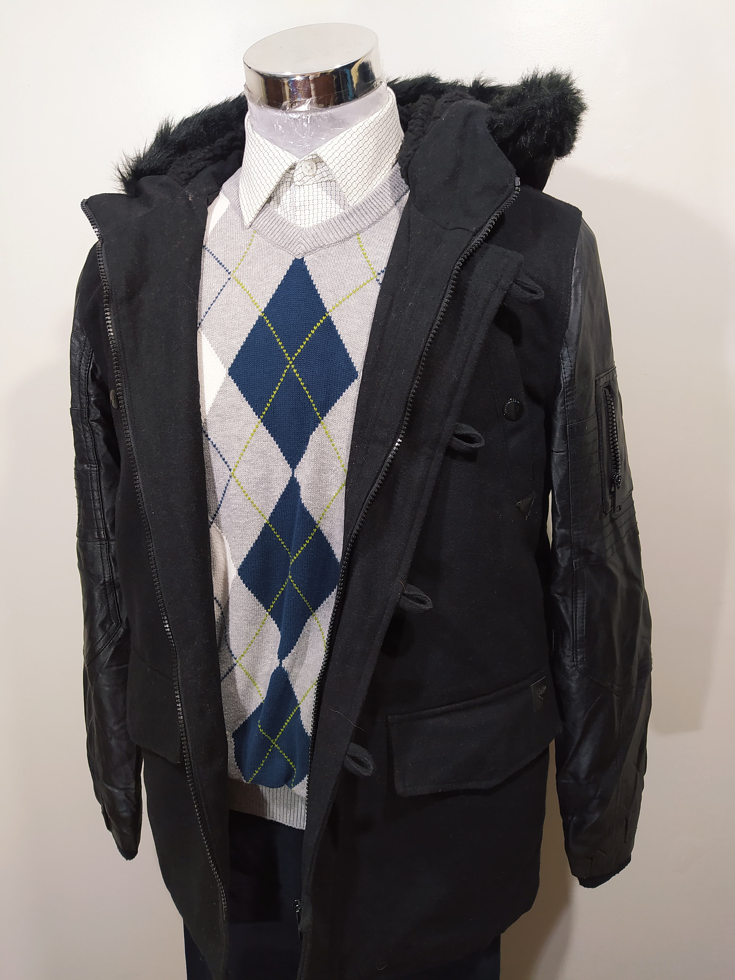 Abrigo lana hombre TALLA M Brave Soul Chaqueta Parka AA12 8