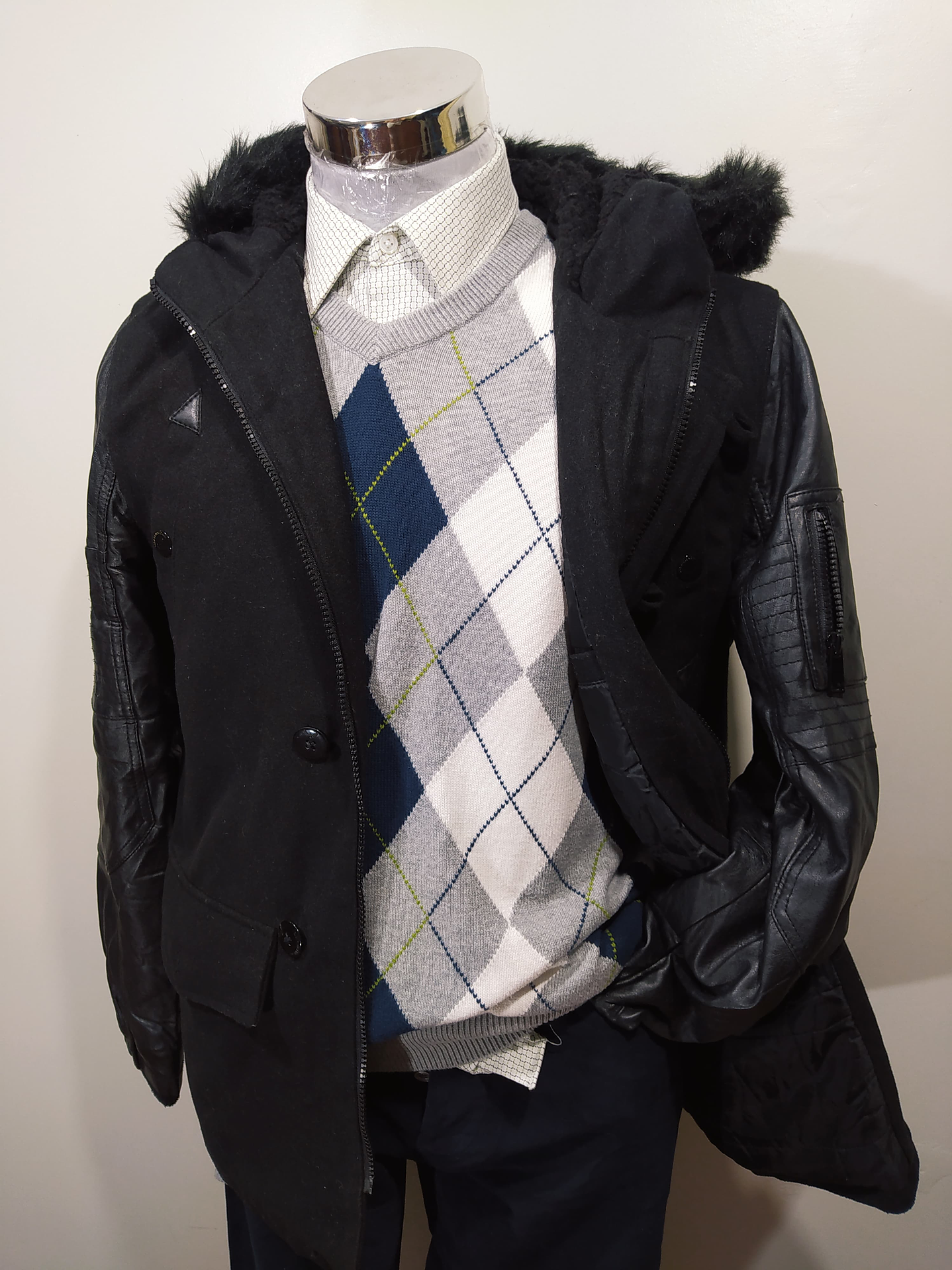 Abrigo lana hombre TALLA M Brave Soul Chaqueta Parka AA12 9