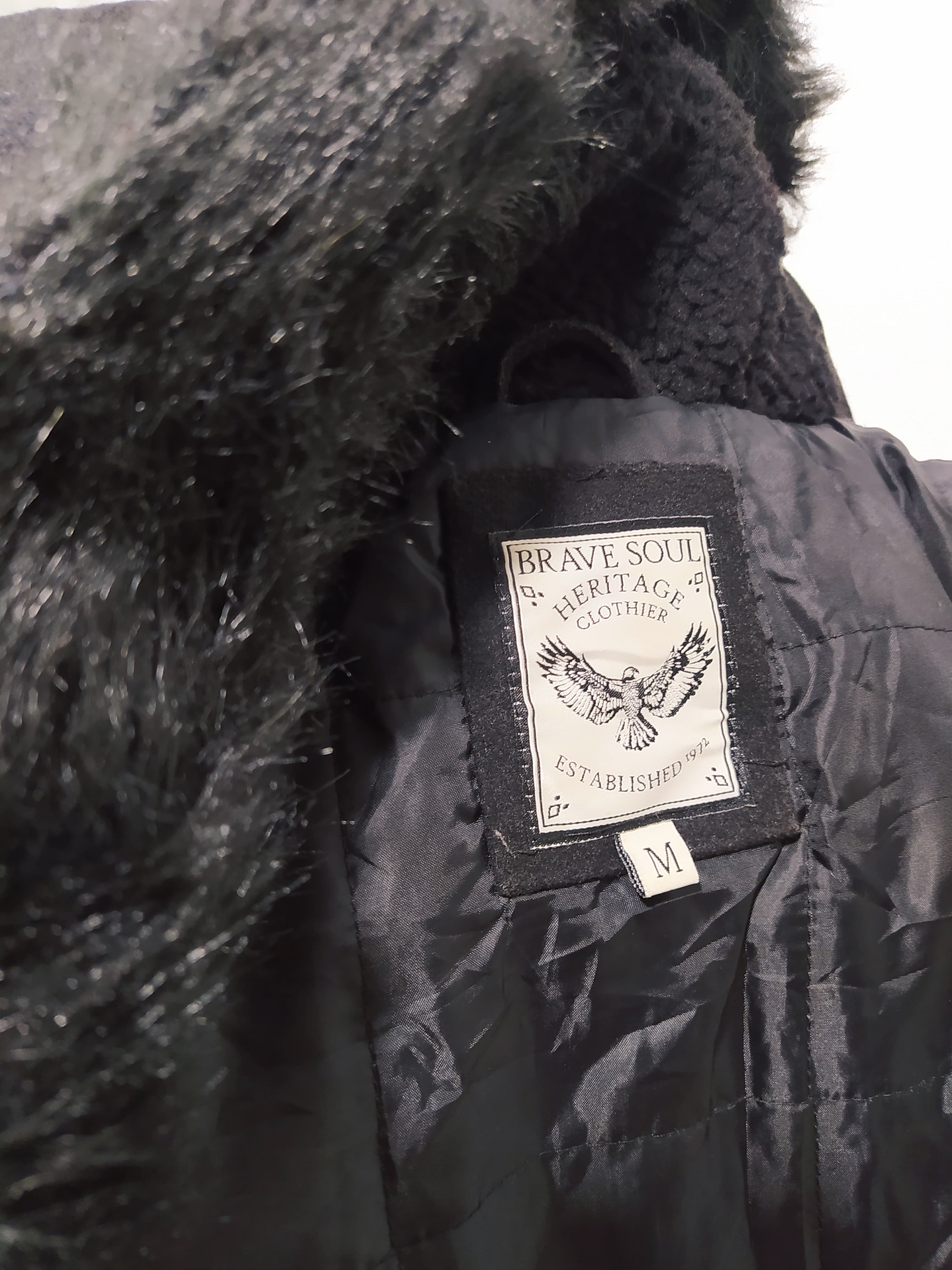 Abrigo lana hombre TALLA M Brave Soul Chaqueta Parka AA12 11