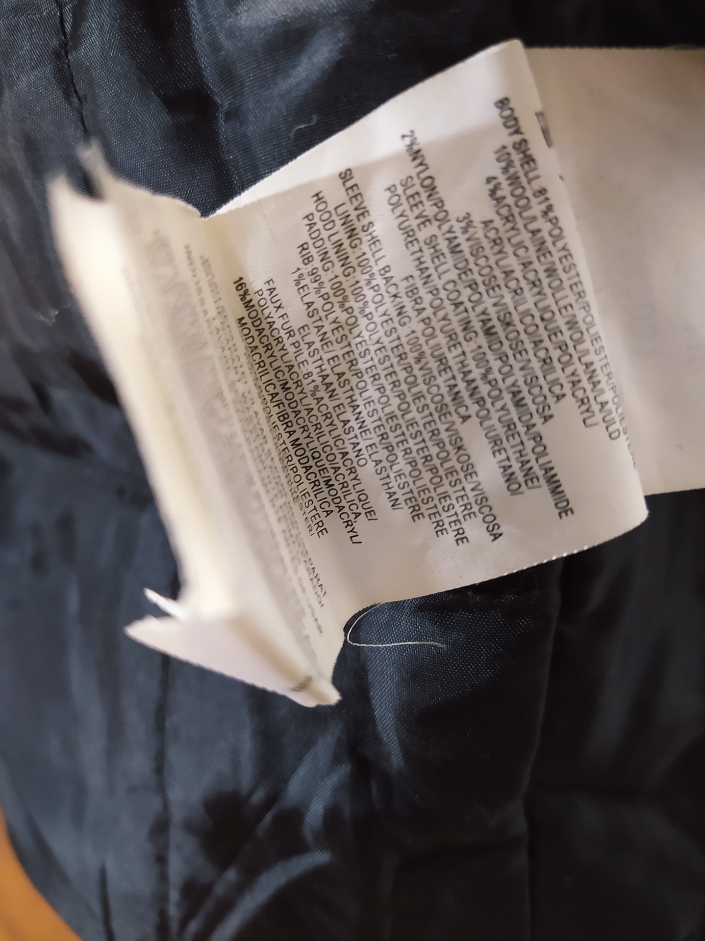 Abrigo lana hombre TALLA M Brave Soul Chaqueta Parka AA12 13