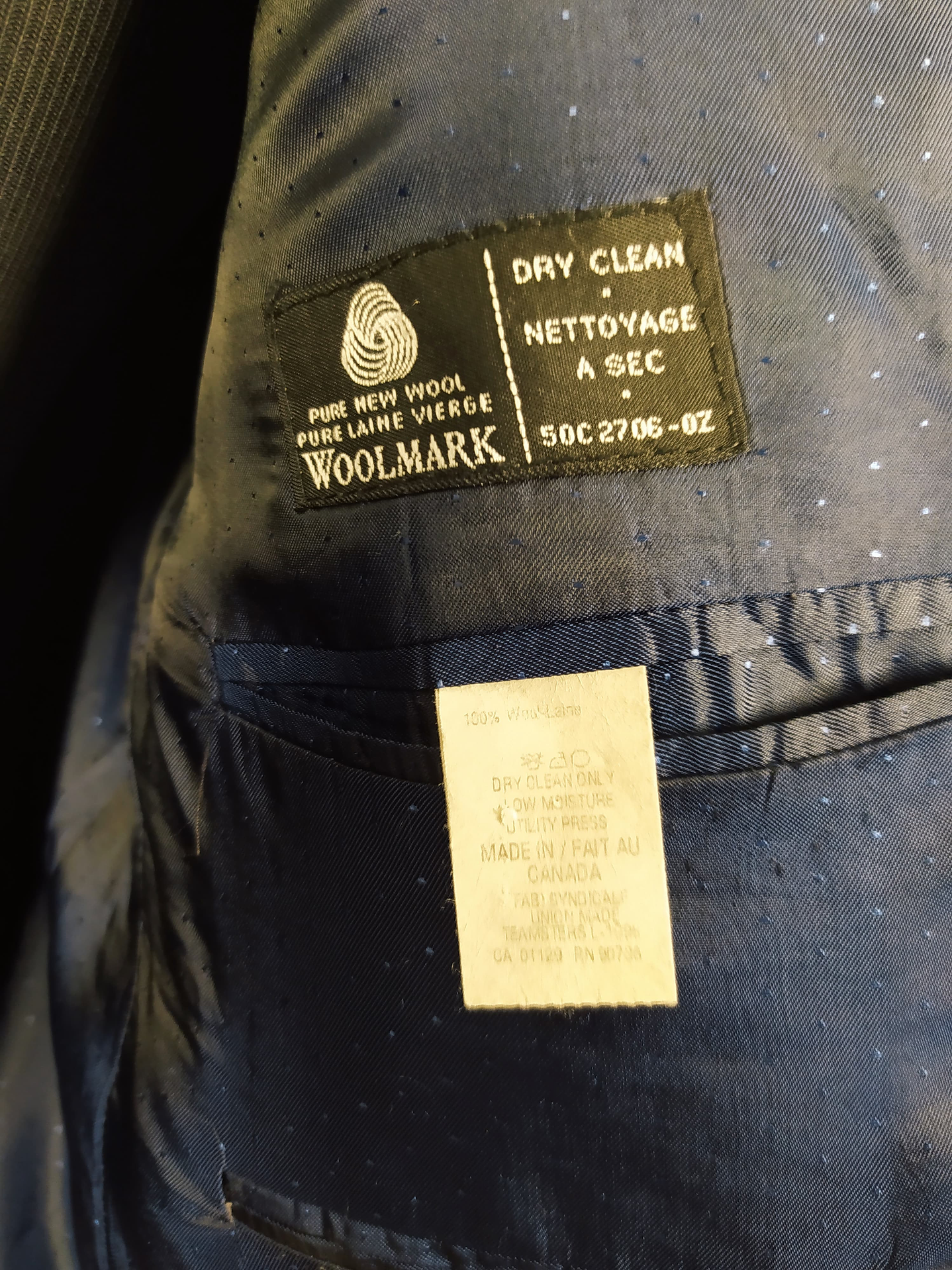 Chaqueta Calvin Klein veston lana virgen hombre talla XL 8