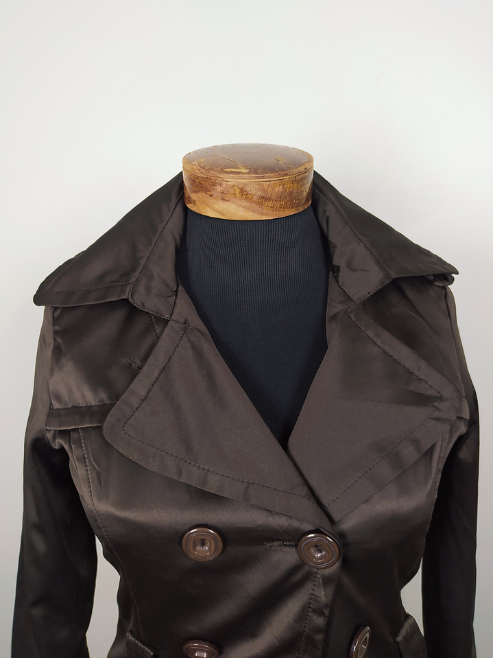 Talla XS Chaqueta cruzado ligera satinada mujer 3