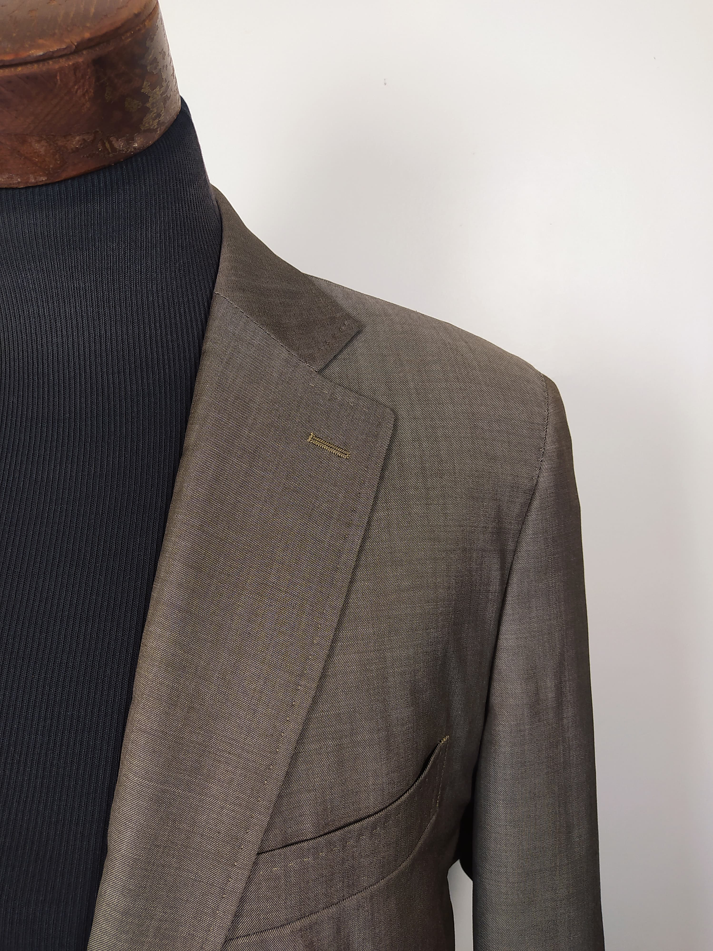 Blazer Ariston en lana Super 130’s italiana – Pieza de sastrería de lujo y colección – Talla L 5