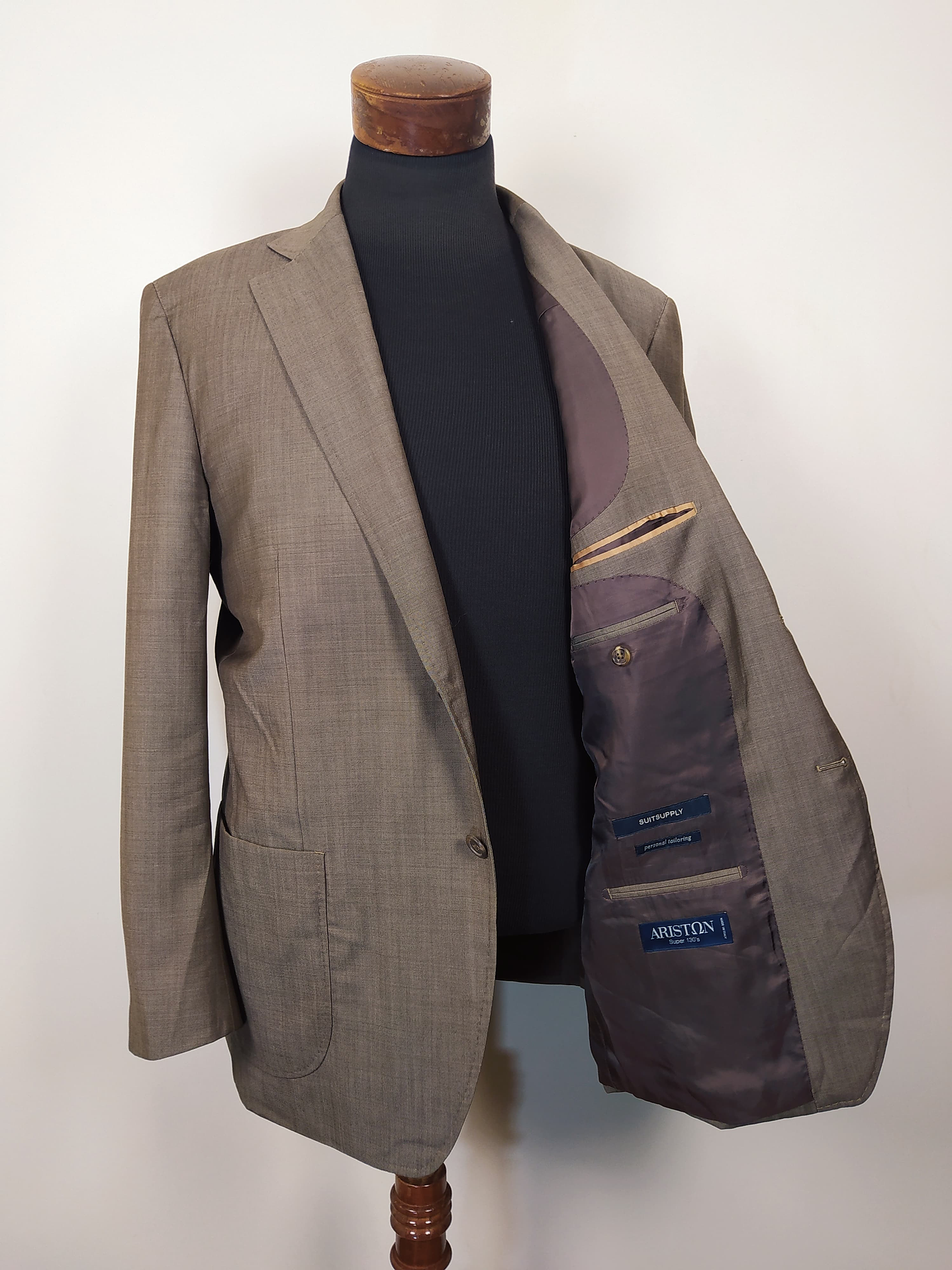 Blazer Ariston en lana Super 130’s italiana – Pieza de sastrería de lujo y colección – Talla L 1