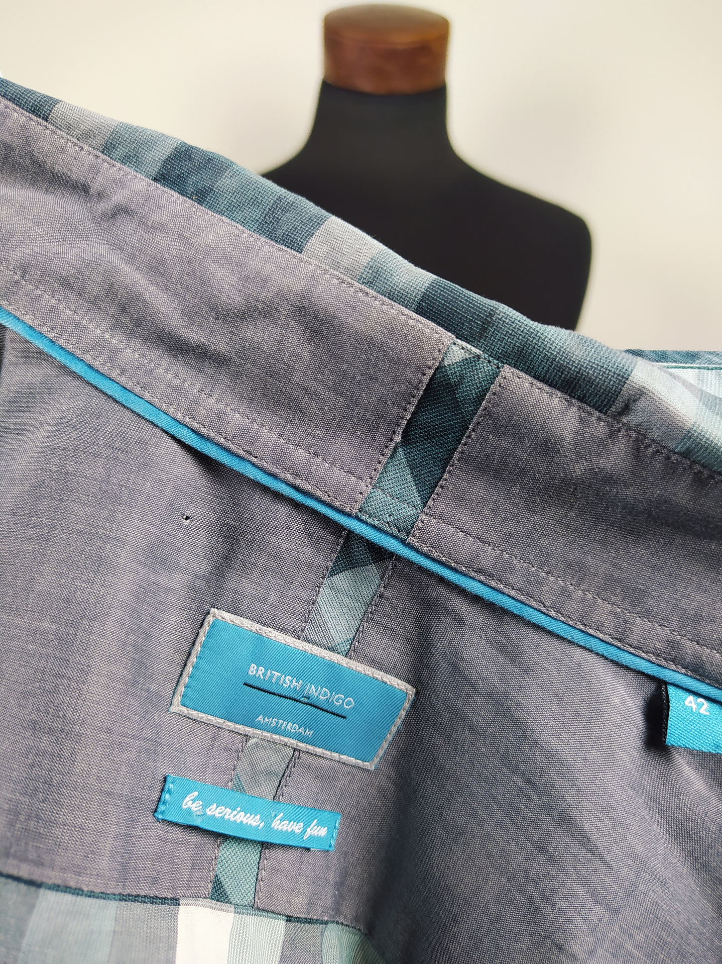 Talla S. British índigo camisa 3